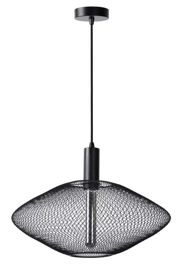 Lucide MESH - Lámpara colgante - Ø 45 cm - 1xE27 - Negro - apagado